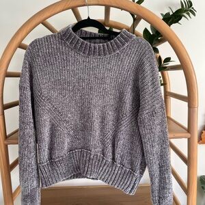 Pink Rose Heathered Gray Turtleneck Sweater